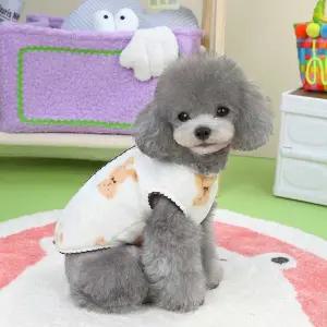 반려견 사계절 수면 폴리스 조끼 의류 스타일 코디