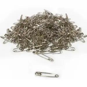 보통 옷핀 33mm 중형 100g 벌크 실버색 - 안전핀 실핀 옷삔 부자재 고리핀