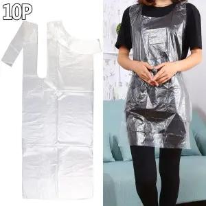 일회용 위생 앞치마 비닐 10P X8개 다용도 작업 투명