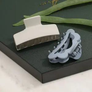 엔젤슈슈 데일리 반묶음 집게핀 2p세트 사각 머리핀