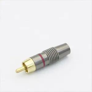 컨넥터 커넥터-RCA 수 Male 메탈 골드 Gray 제작용
