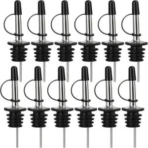 12 /24 /48 /100 팩 주류 붓기 고무 더스트 캡이 있는 스테인리스 스틸 클래식 병 병용 스피드 와인 오일