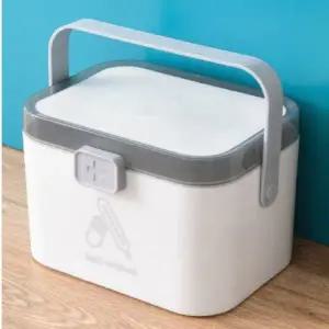 [골드스마일]2단 분리형 구급함 화이트그레이 소형