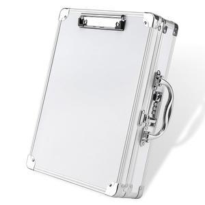 저장 서류 가방이 있는 페코 클립보드 결합 잠금 무거운 듀티 박스 알루미늄 금속 손잡이, 최대 대용량, 흰색