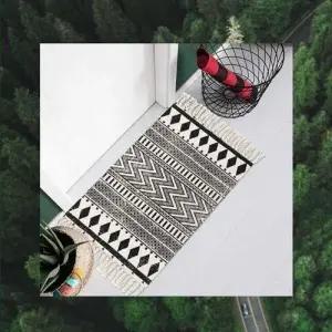 (화이트와이드) 북유럽 러그 빈티지 거실 침실 인도풍 W9A0DB1