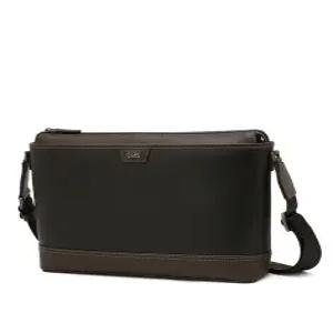 닥스 액세서리 26SS 블랙 로고장식 소가죽 크로스백 DBBA6E041BK