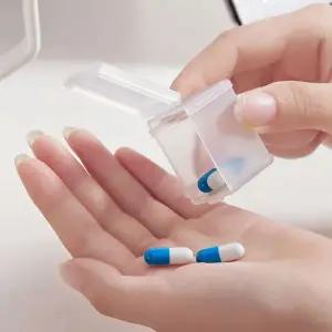 휴대용 알약 보관함 반투명 약통 분리형 케이스 약물