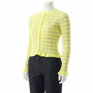 [메종키츠네]MAISON KITSUNE 25 BABY FOX PATCH CHECKED RIBBED CARDIGAN OW00503KT1120-0149 베이비 폭...