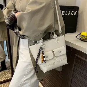 여성용 매듭 장식 투포켓 토트백 데일리 하객 스타일 크로스백