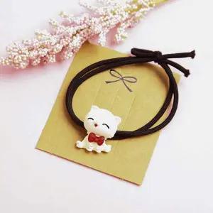 [골드스마일]일상헤어밴드 팔찌 학생 캣 캐릭터 두줄머리끈