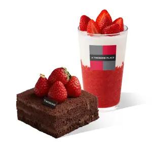 [투썸] 떠먹는 스초생 + 딸기 듬뿍 라떼 R