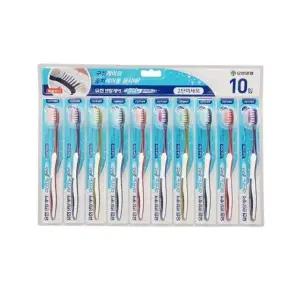 ( )덴탈케어 이코노플러스 양치습관 2단 미세모 10개 양 구강관리 가글 치아관리