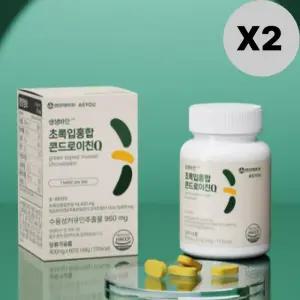 애즈유 초록잎홍합 콘드로이친 Q 선물 60정 X2
