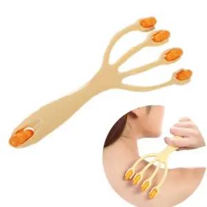 ( )네발 미니 롤러 마사지 핸디 셀프 지압 손마사지 휴대용