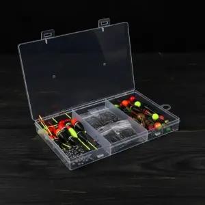 (옵션 3칸수납함)투명 잠금형 3분할 정리함 부자재 악세사리 보관 소형 케이스