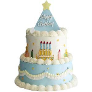 2단 케이크 모형 8 2층 3단케이크 4인치 파티 3단 생일 발광 스타일