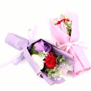 비누꽃 카네이션 다발 플라워 웨딩 꽃다발 장식 자연 선물 이벤트 기념일 화환