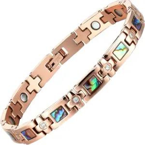 여성용 MagEnergy 마그네틱 팔찌 사이즈 조절 도구가 있는 티타늄 스틸 강도 가능한 주얼리 선물