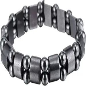 남녀용 비키 린 헤마이트 마그네틱 팔찌 스톤 비드 조절 가능한 피젯 엄마 아빠 아내 친구 커플을 위한