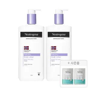 뉴트로지나 릴랙싱 바디 로션 450ml, 2개+증정(아비노 캄앤리스토어 오트 젤 모이스처라이저 6ml, 2개)