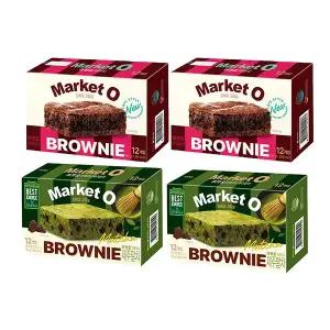 오리온 마켓오 리얼브라우니, 20g, 12입, 2개 +  브라우니 말차 12입,2개
