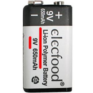 엑타코 일렉푸드 9V 650mAH 리튬폴리머 배터리 건전지