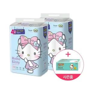 헬로키티 핑크리본 4겹 30롤 2팩 + 키친타올 100매 휴지