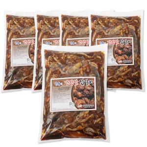 안동식 간장맛 닭갈비 1kg 5개-순살닭갈비 닭고기