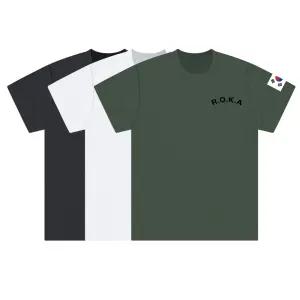 남성 여성 쿨링 ROKA 육군 아미 라운드 냉감 반팔 티셔츠 빅사이즈 S-7XL