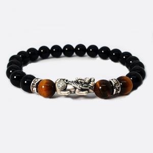 천연석 비휴 은 원석팔찌 남자팔찌 패션 불교 염주