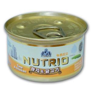 뉴트리오 고양이캔 참치&닭고기 80g 24개 1박스 캣츠앤독