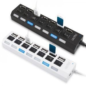 엑토 7포트 개별스위치 USB허브 HUB-19 아답터포함 유전원 허브