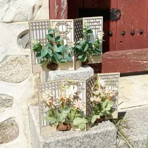 [문구티쳐] 토단(TD) 조화로 문살 병풍 꾸미기 1인세트 중고등학생 만들기세트 꽃꽂이 전통문양 병풍만들기