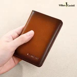 WilliamCAMBEL (윌리엄캠벨) 소가죽 데커 카드지갑 남성 학생 명함 군인 반지갑
