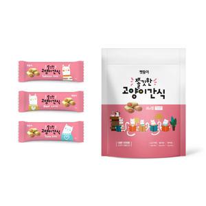 펫둥이 쫄깃한 고양이 간식 3가지맛 300g, 참치,연어,소고기