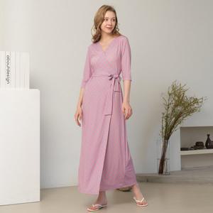 [립밤](강남점)Lipbbam 바이립밤 크레오라 로모나 3/4 슬리브 롱  랩원피스 LDM10HP01