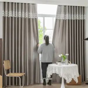 [지나송]클레오 암막커튼 슈퍼특대형(620230)커튼2장+봉+진주장식 볼로프 포함