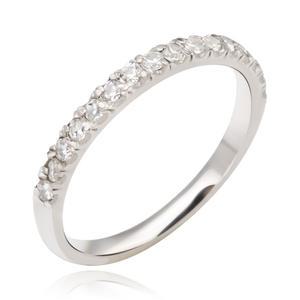 실버 하프라운드큐빅링반지 925 silver 은 링