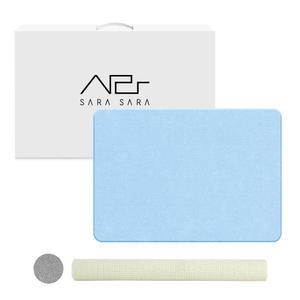 사라사라 규조토 발매트, 무지 블루, M, 1개