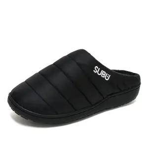 [SUBU]스부 퍼마넷 패딩 슬리퍼 겨울 방한 다운 실내화 블랙 SB-13