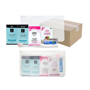 엘라스틴 여행용파우치 세면도구세트 6종 100개샤워용품 휴대용 일회용