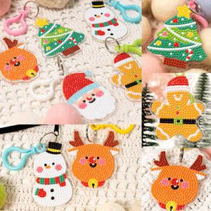 [문구티쳐] 민화샵 크리스마스 보석십자수 키링 만들기 5종 diy 가방고리 열쇠고리 보석십자수소품