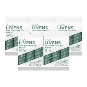 [리벤스] 자우버탁 사선컷팅 돌돌이 테이프클리너 리필 15롤(3롤x5봉지)