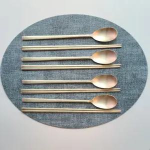 방짜유기 수저세트 4벌