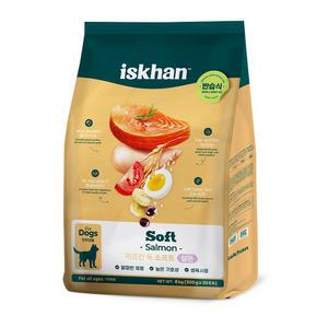 이즈칸 소프트 반습식 강아지사료 살몬, 6kg, 1개