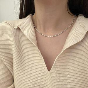 실버925) 심플 체인 볼 목걸이 BNA 고급스러운 선물