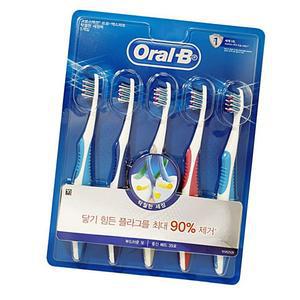 오랄비 크로스액션 프로엑스퍼트 칫솔 5P 총길이 19cm