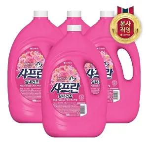 [LG생활건강]샤프란 실내건조 핑크 페스티벌 용기 3.1L 4개