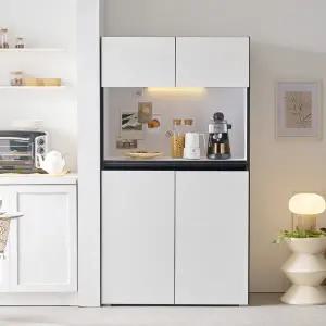 보루네오 마르체 스노우 빌트인 비스포크 광파오븐 렌지대 수납장 1000 BAP306C