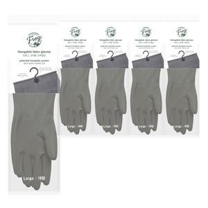 프로그 고리형 고무장갑 그레이 대형 x 5개